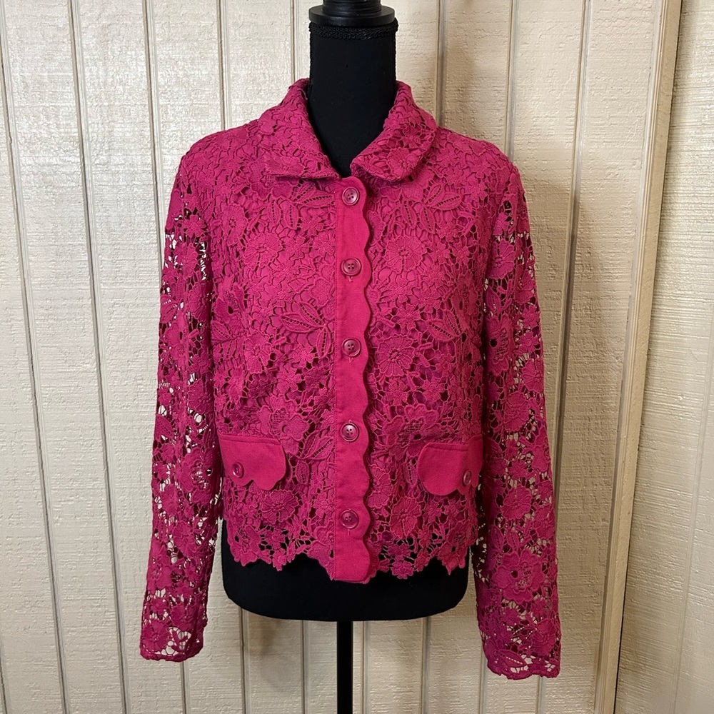Anthropologie Dolan Lady Lace Blazer, size medium. - Picture 3 of 11